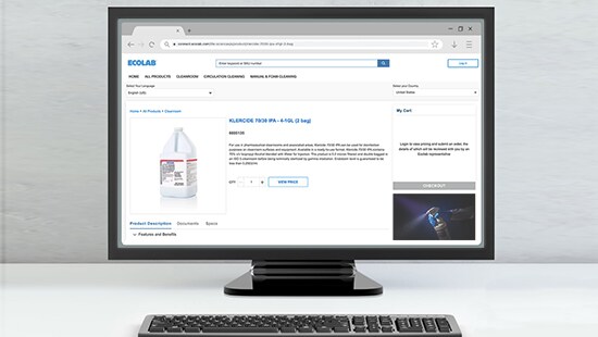 Product page on Life Sciences Storefront website